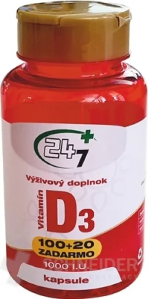 24/7 Plus Vitamín D3, 1000 I.U.