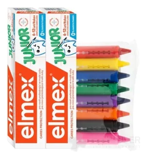 ELMEX JUNIOR ZUBNÁ PASTA DUOPACK + VOSKOVKY