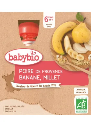 BabyBIO Hruška banán proso