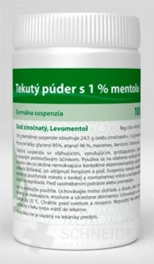 Tekutý púder s 1 % mentolu