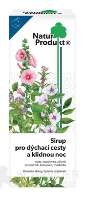 Naturprodukt Sirup dýchacie cesty a pokojnú noc