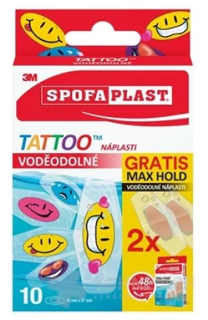3M SPOFAPLAST č.115P Náplasti VODEODOLNÉ TATTOO