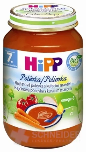 HiPP Polievka BIO Rajčinová s kuracím mäsom