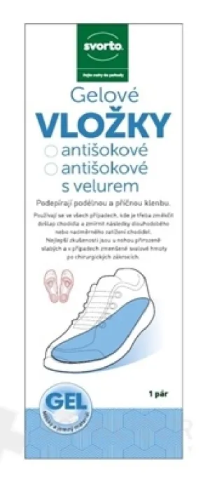 svorto Gélové VLOŽKY antišokové s velúrom 125