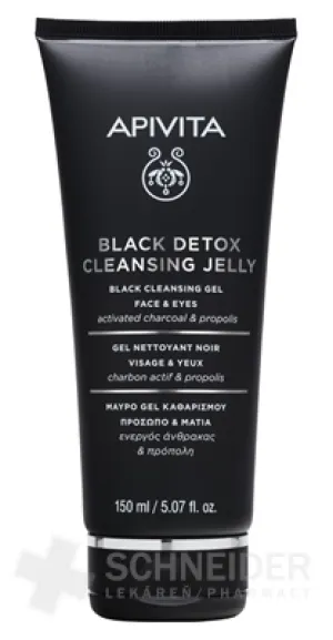 APIVITA BLACK DETOX CLEANSING JELLY – FACE & EYES