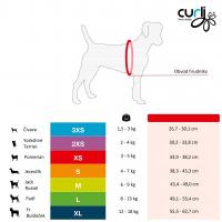CURLI Postroj pre psov so sponou Air-Mesh Moss 3XS, 1,5-3 kg