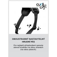 CURLI Postroj pre psov s magnetom Belka Comfort Black XS, 15-20 kg