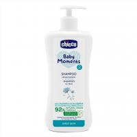 CHICCO Šampón na vlasy s dávkovačom Baby Moments 92 % prírodných zložiek 500 ml