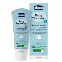 CHICCO Krém na detský zadoček Baby Moments bez parfému na každý deň 100ml, 0m+
