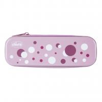 CHICCO Set zubná kefka a pasta v puzdre Always smiling - lilac, 6m+