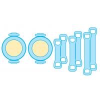 CURLI Luumi LED bezpečnostné svetielko dobíjacie na obojok BLUE