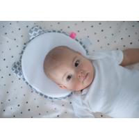 MOTHERHOOD Vankúšik ergonomický stabilizačný pre novorodencov s uškami Grey Classics 0-6m
