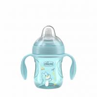 CHICCO Hrnček Transition učiaci s držadlami teal, 4m+