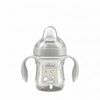 CHICCO Hrnček Transition učiaci s držadlami grey, 4m+