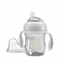 CHICCO Hrnček Transition učiaci s držadlami grey, 4m+