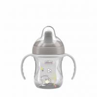 CHICCO Hrnček Training s držadlami grey, 6m+