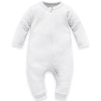 PINOKIO Overal na zips bez nožičiek Lovely Day uni biela bavlna veľ.68