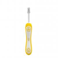CHICCO Set zubných kefiek pre deti Lilac-Mustard 6-36m, 2ks