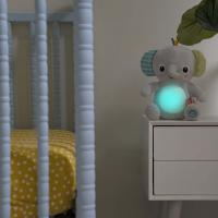 BRIGHT STARTS Hračka plyšová hudobná svietiaca Hug-a-bye Baby™ sloník 0m+