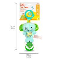 BRIGHT STARTS Hračka s melódiou na C krúžku Tug Tunes™ slon 0m+