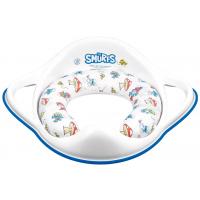 MALTEX Redukcia na WC s úchytmi mäkká Šmolkovia - white