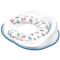 MALTEX Redukcia na WC s úchytmi mäkká Šmolkovia - white