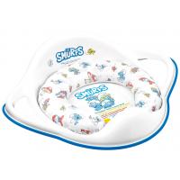 MALTEX Redukcia na WC s úchytmi mäkká Šmolkovia - white