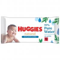 HUGGIES® Natural Pure Water Obrúsky vlhčené 48 ks