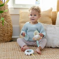INGENUITY Hračka senzorická na C krúžku Crinklet™ mýval Deni 0m+