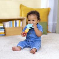 BRIGHT STARTS Hryzačka s hrkálkou Winnie the Pooh™ Hunny & Shake™ 2ks, 0m+