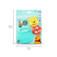 BRIGHT STARTS Hryzačka s hrkálkou Winnie the Pooh™ Hunny & Shake™ 2ks, 0m+