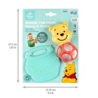 BRIGHT STARTS Hryzačka s hrkálkou Winnie the Pooh™ Hunny & Shake™ 2ks, 0m+