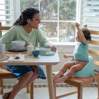 INGENUITY Jedálenská stolička na stoličku My Spot™ Teal 6m+, do 15kg