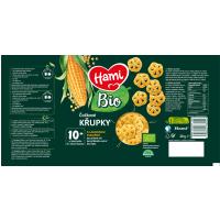 HAMI BIO Chrumky šošovicové s lahodnou kukuricou 20 g, 10+