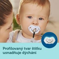CANPOL BABIES Set symetrických silikónových cumlíkov 18m+ Bonjour Paris modrý