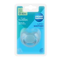 CANPOL BABIES Cumlík kaučukový s okrúhlou špičkou Nude 0-6m modrý