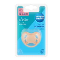 CANPOL BABIES Cumlík kaučukový s okrúhlou špičkou Nude 6-18m krémový