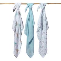 BABYONO Plienky bambusové 3 ks Blue, 70x70 cm