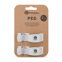 PETITE&MARS Štipec Peg na kočík (2 ks) White