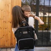 PETITE&MARS Batoh prebaľovací na kočík JACK - séria Catchthemoment Just Black