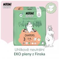 MUUMI Baby 3 Midi 5-8 kg (50 ks), eko plienky