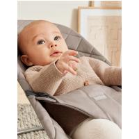 BABYBJÖRN Lehátko Bliss Woven, Sand grey, tmavá šedá konštrukcia