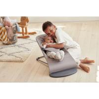 BABYBJÖRN Lehátko Bliss Woven, Sand grey, tmavá šedá konštrukcia