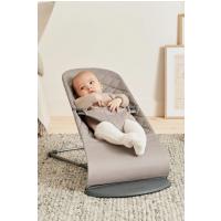 BABYBJÖRN Lehátko Bliss Woven, Sand grey, tmavá šedá konštrukcia