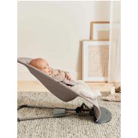 BABYBJÖRN Lehátko Bliss Woven, Sand grey, tmavá šedá konštrukcia