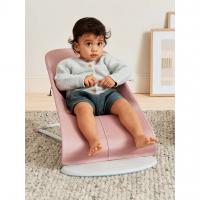 BABYBJÖRN Lehátko Bliss Dusty pink Petal Woven, svetlá šedá konštrukcia