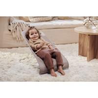 BABYBJÖRN Lehátko Bliss Woven Petal, Sand grey, svetlá šedá konštrukcia