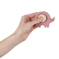 PETITE&MARS Hračka silikónová Elephant Edwin Dusty Rose 6m+