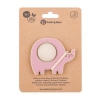 PETITE&MARS Hračka silikónová Elephant Edwin Dusty Rose 6m+