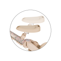 PETITE&MARS Teplomer silikónový digitálny do vody Crab Caleb Dusty Rose 0m+